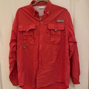 Columbia Men's red PFG shirt